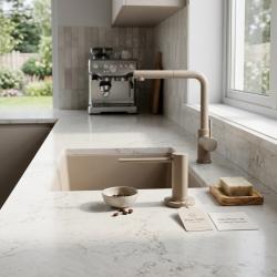 Coffee Cream Built-In Soap Dispenser, Top-Loading, PEG9015-38